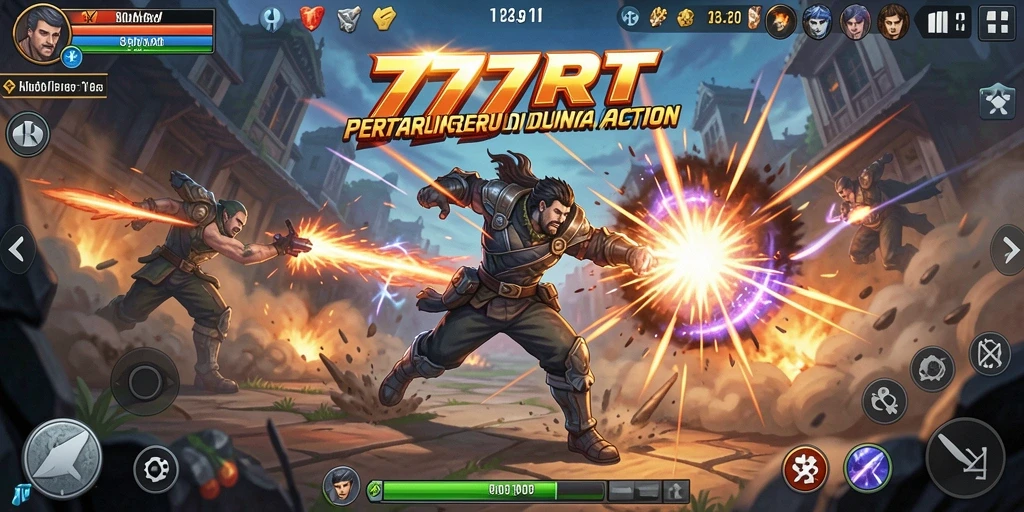 Tampilan gameplay 777RT yang penuh aksi dan seru.
