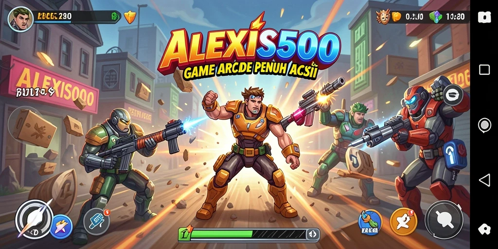 Screenshot ALEXIS500 menampilkan action seru di game Arcade.