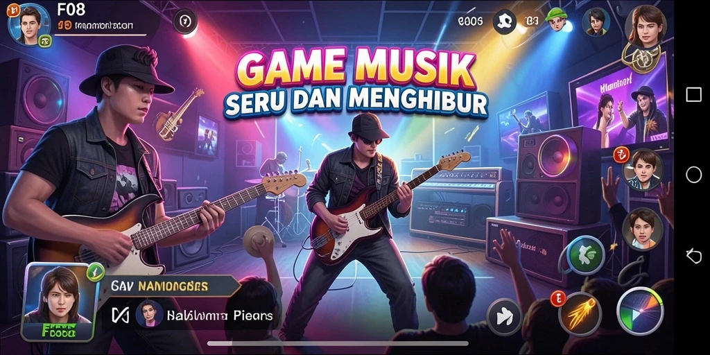 Gameplay menarik dalam F08 dengan lagu-lagu favorit.
