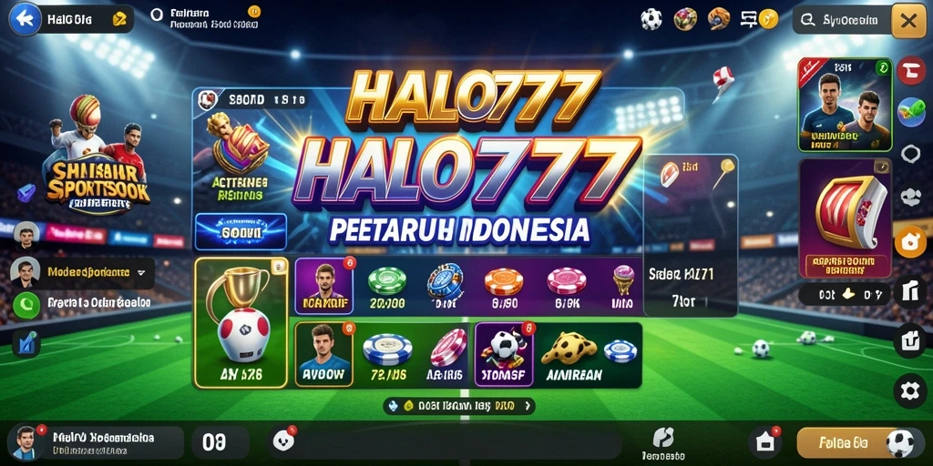 Tampilan gameplay taruhan di aplikasi HALO777 yang menarik.
