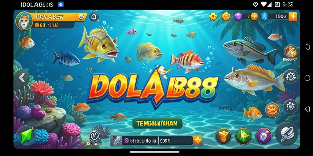 Screenshot gameplay IDOLABET88 menampilkan aksi menembak ikan yang seru.
