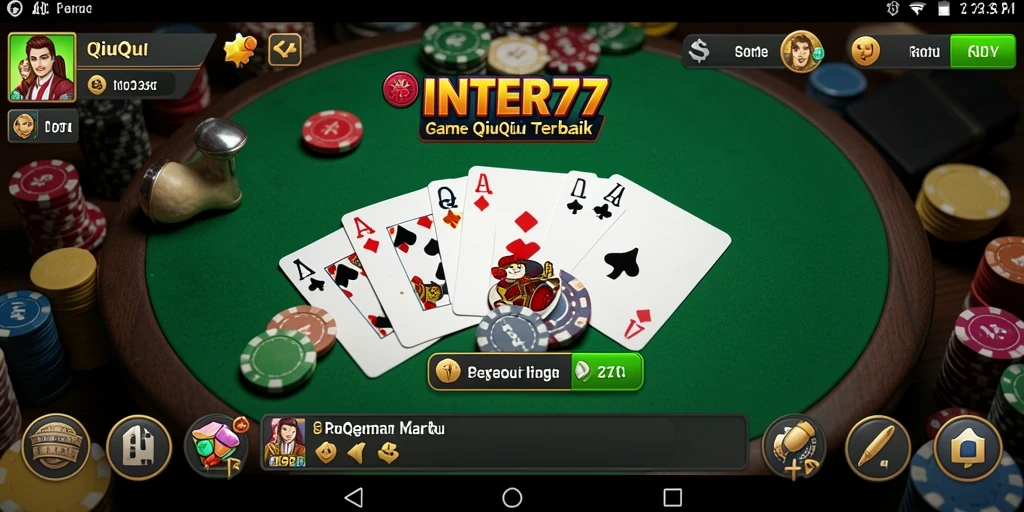 Tampilan gameplay seru QiuQiu di INTER77.
