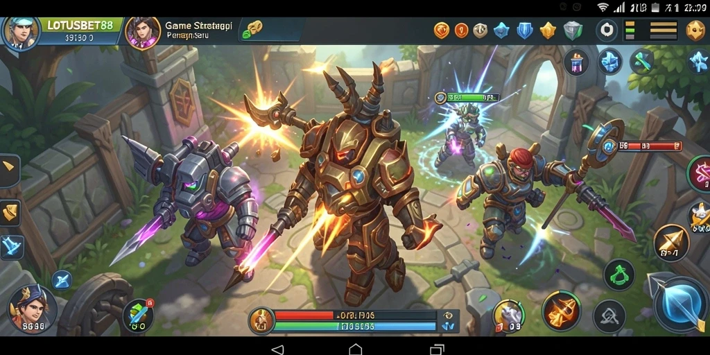 Screenshot utama LOTUSBET88 menampilkan tindakan gameplay SLG yang intens.