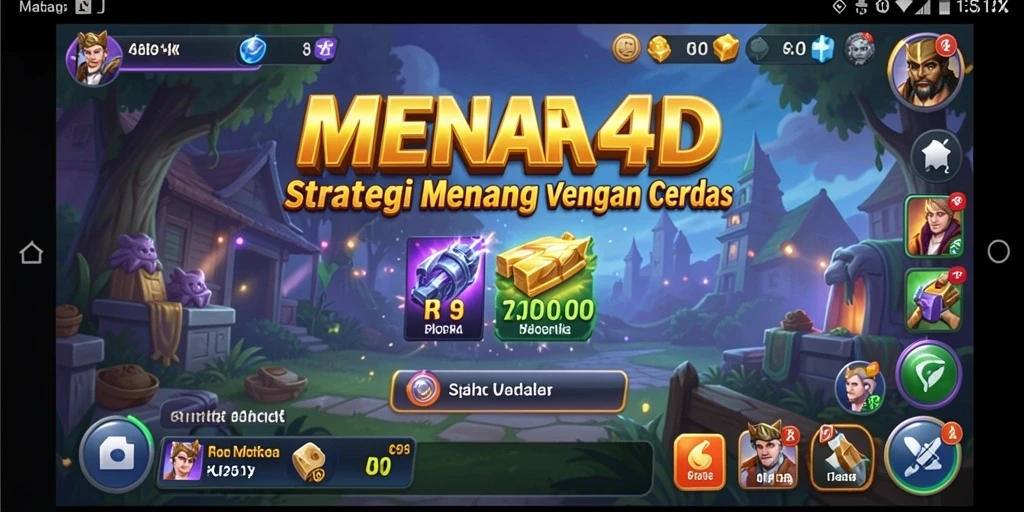 Tampilan menawan dari gameplay MENARA4D yang penuh strategi.